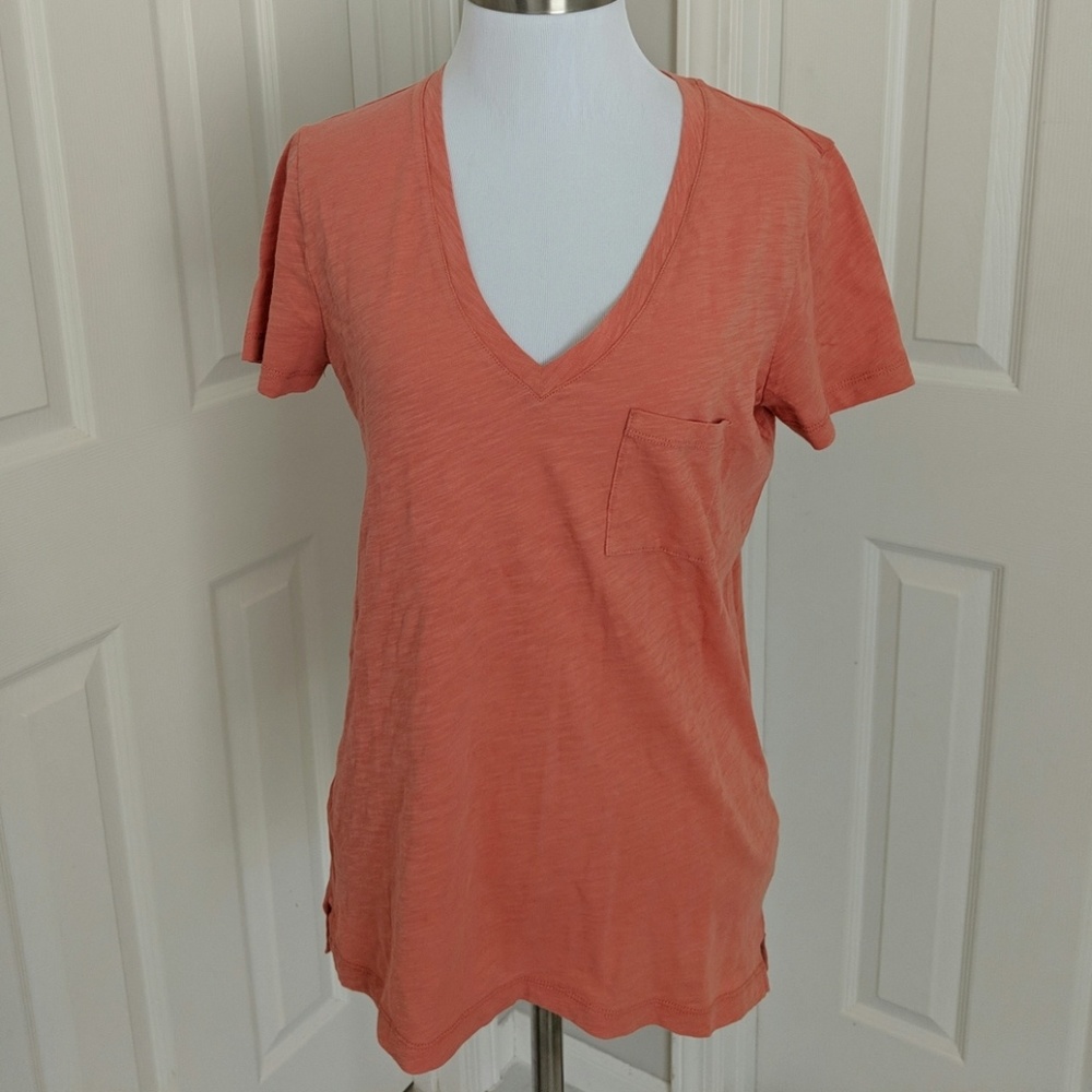 Madewell everyday cotton tee orange S & M NWT